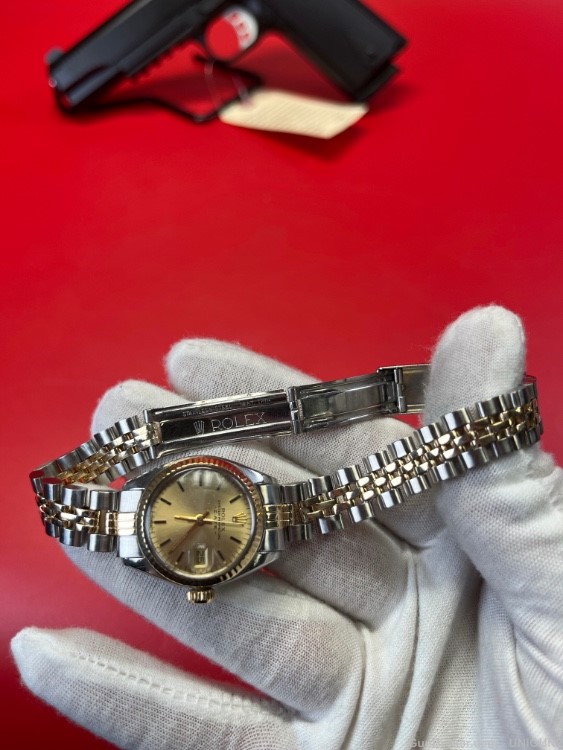 Rolex Ladies DateJust Stainless and Gold Wrist Watch 1977-1978 production.-img-5
