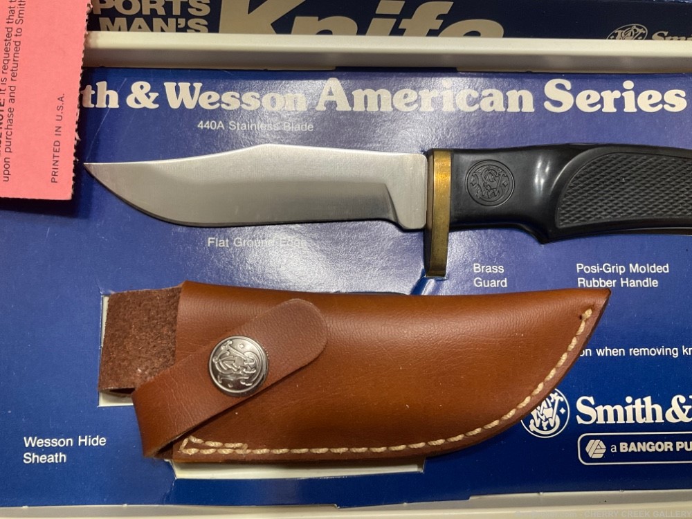 Vintage Smith Wesson knife + box S&W American knives sw Bowie fixed blade-img-1