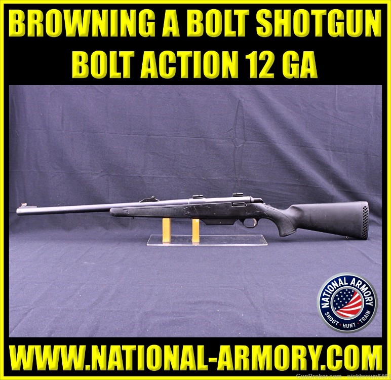 BROWNING A BOLT 12 GA BOLT ACTION 22" BBL SYNTHETIC STOCK 015003120-img-0