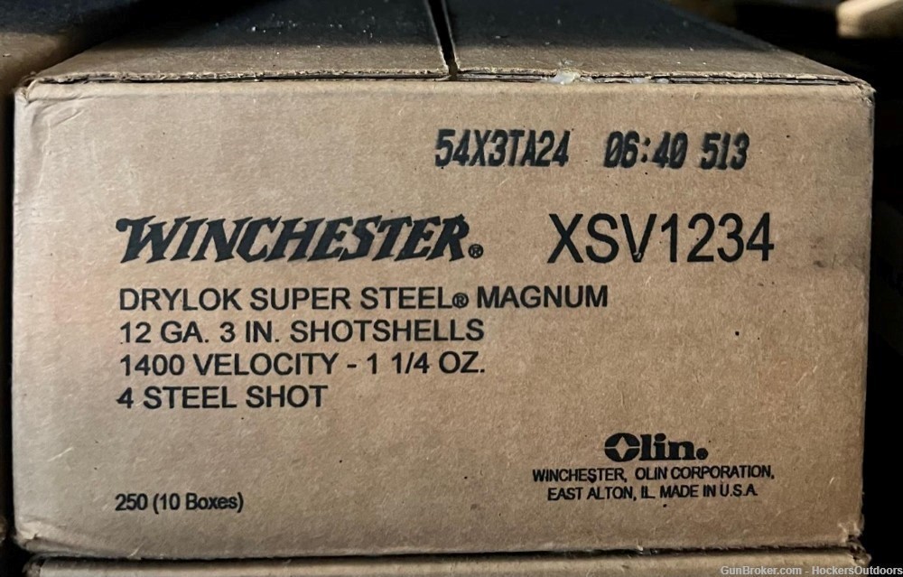 250 Rds Winchester Super-X Drylok Super Steel Magnum 12ga 3" 4 XSV1234-img-0
