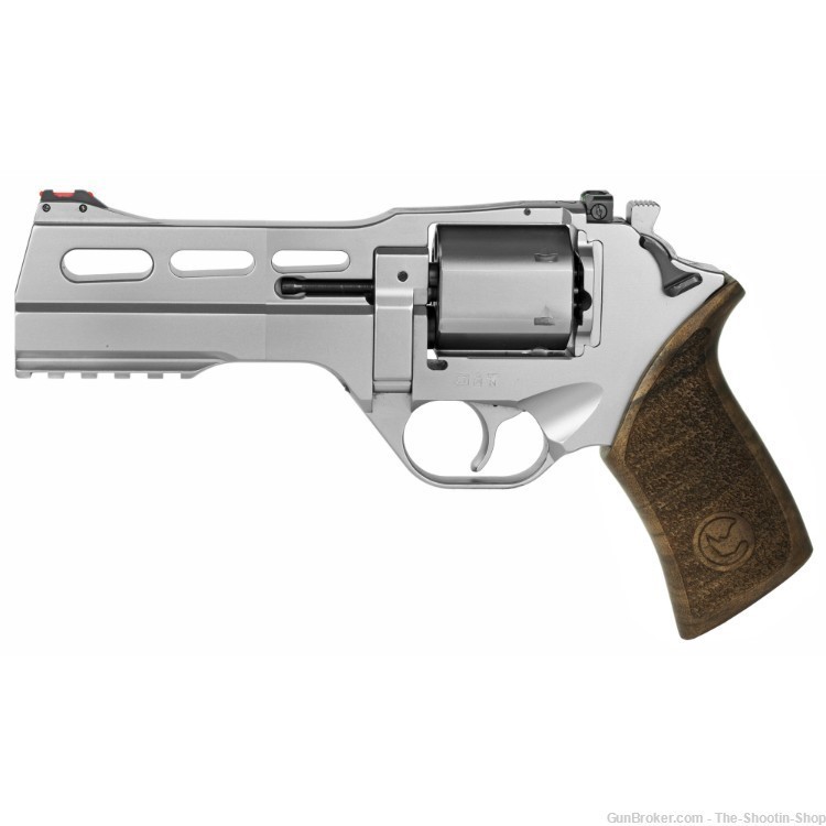 Chiappa Firearms Model RHINO Revolver 357MAG 5" NICKEL Walnut SAO 6RD NEW  -img-0