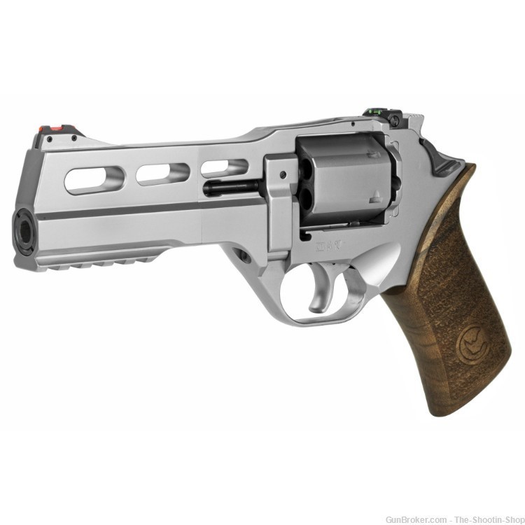 Chiappa Firearms Model RHINO Revolver 357MAG 5" NICKEL Walnut SAO 6RD NEW  -img-1