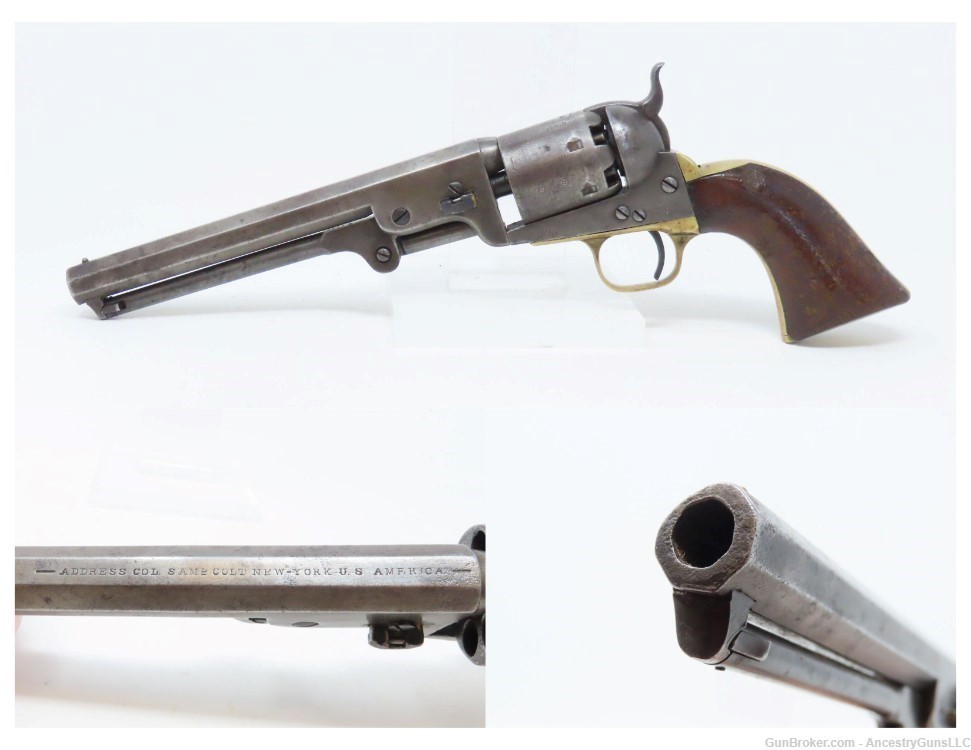 1861 COLT Model 1851 NAVY .36 Revolver CIVIL WAR Hickok Robert E. Lee Antiq-img-0