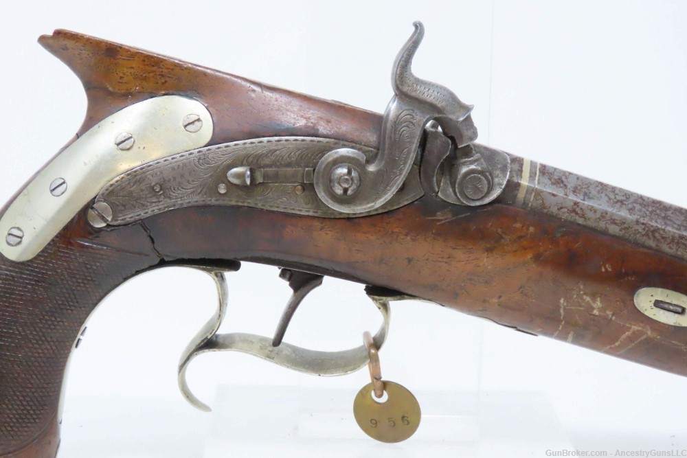 Pistol by HENRY VAN WART .52 Washington Irving Tarrytown NY DUELING Antique-img-3