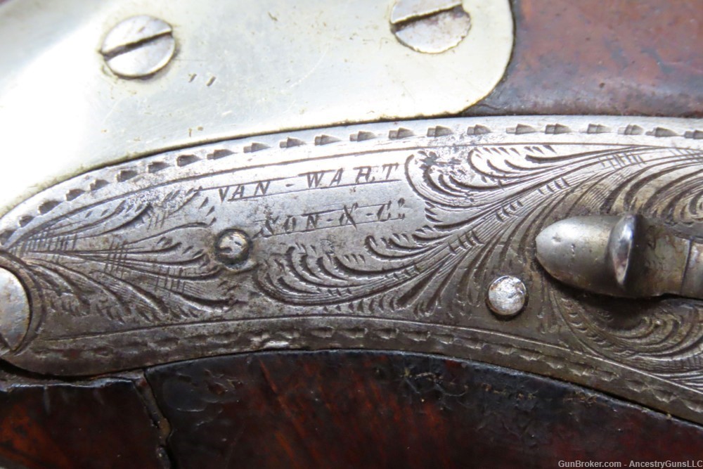 Pistol by HENRY VAN WART .52 Washington Irving Tarrytown NY DUELING Antique-img-5