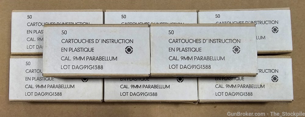 German DAG 9mm Parabellum Plastic Training Round Lot of 400 French Contract-img-0