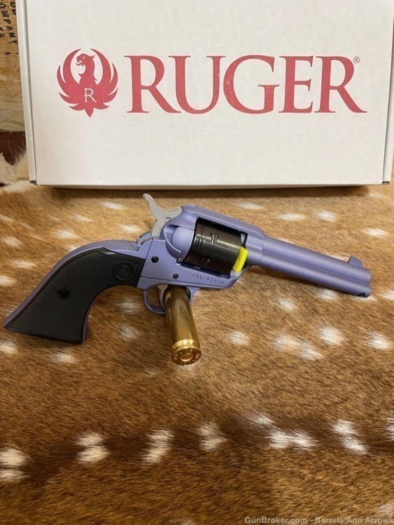 Ruger Wrangler 22 LR Crushed Orchid 4 5/8” 6 shot cylinder -img-0