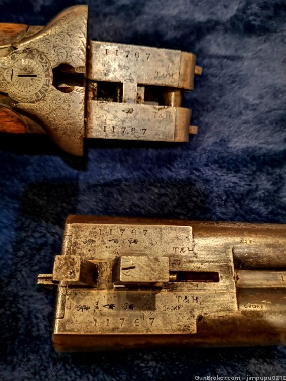 Rare antique - Trulock & Harris Dublin 12GA SXS shotgun made in Ireland-img-8