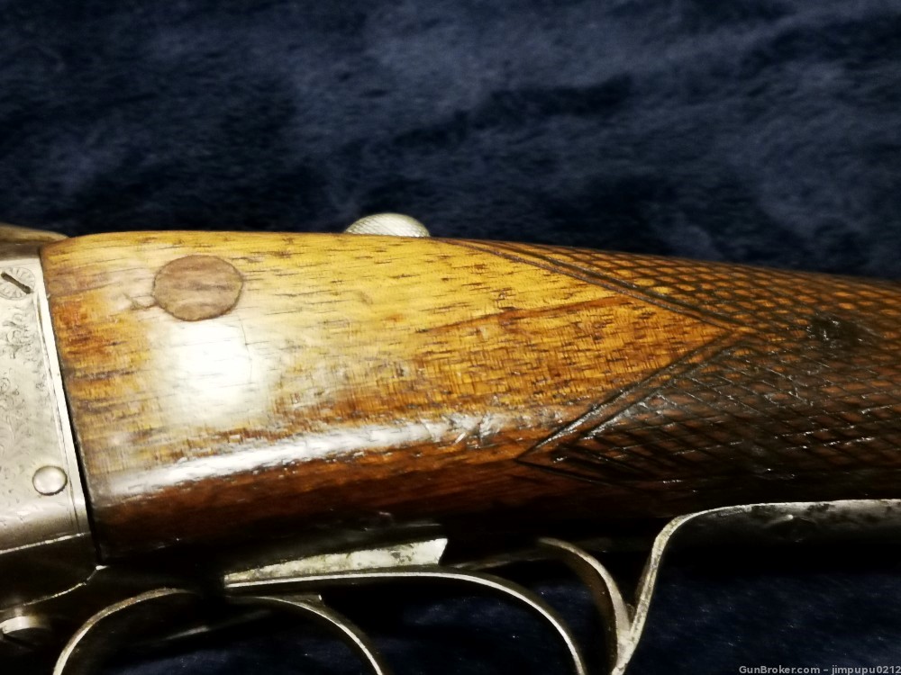 Rare antique - Trulock & Harris Dublin 12GA SXS shotgun made in Ireland-img-11