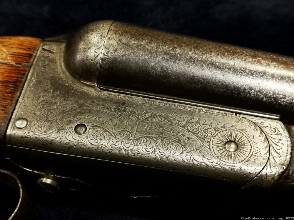Rare antique - Trulock & Harris Dublin 12GA SXS shotgun made in Ireland-img-23