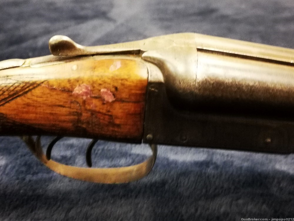 Rare antique - Trulock & Harris Dublin 12GA SXS shotgun made in Ireland-img-6
