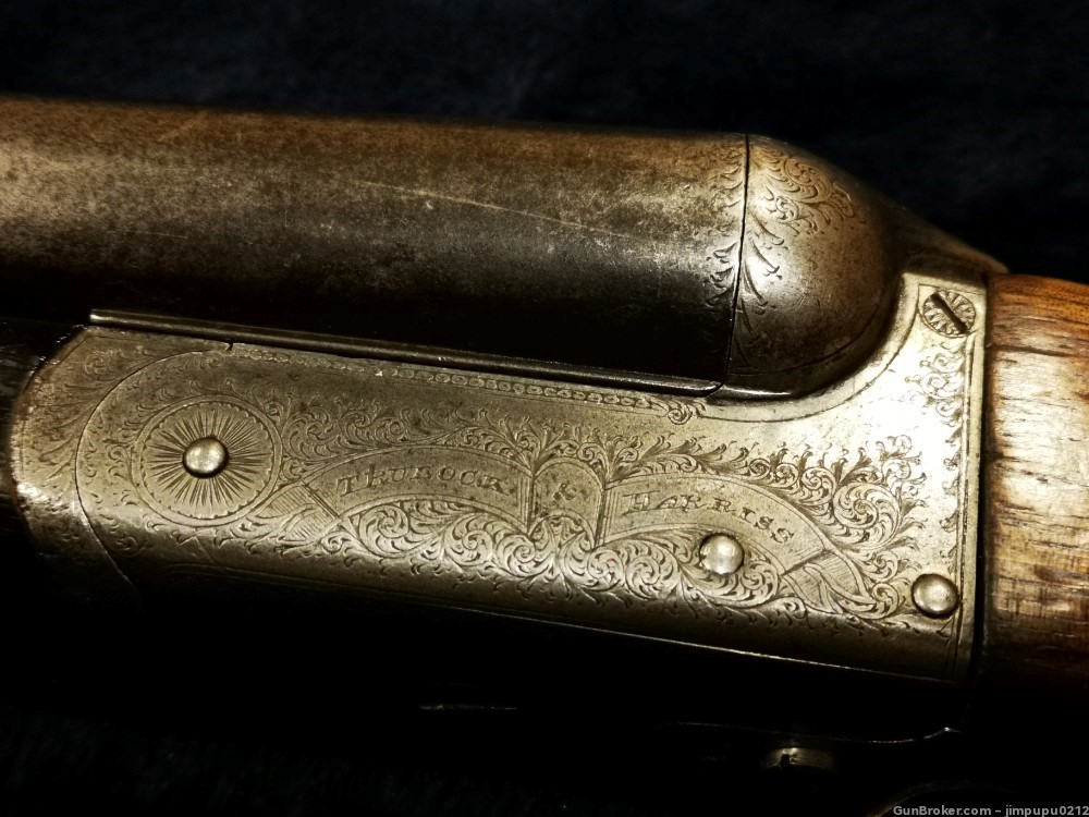 Rare antique - Trulock & Harris Dublin 12GA SXS shotgun made in Ireland-img-25