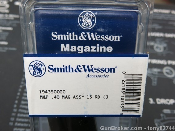 (4 TOTAL) SMITH & WESSON M&P 40S&W 15rd MAGAZINE 19439-img-2