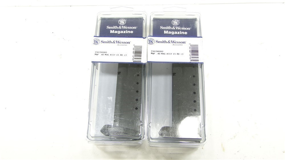 (2 TOTAL) SMITH & WESSON M&P 40S&W 15rd MAGAZINE 19439-img-0