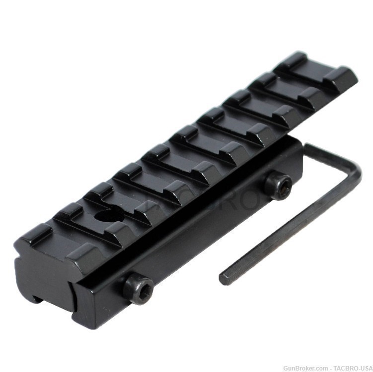 TACBRO 11mm Dovetail Extension to 20mm Weaver Picatinny Adapter Riser Rail -img-0