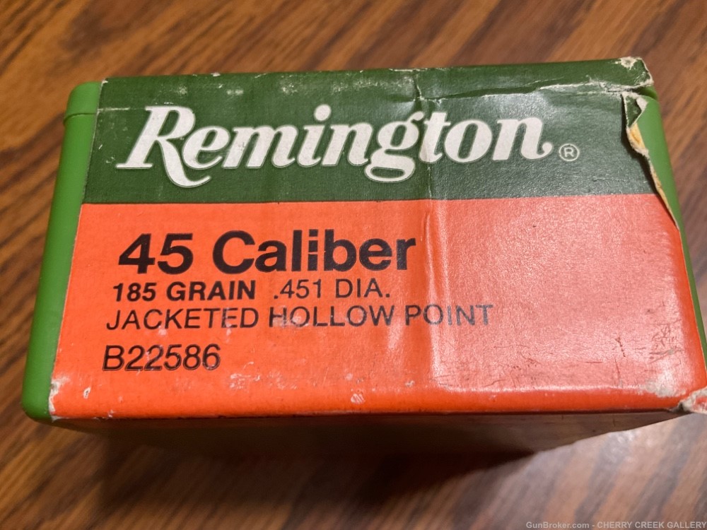 New sealed Remington reloading ammunition bullets 45 185gr .451 100ct box -img-0