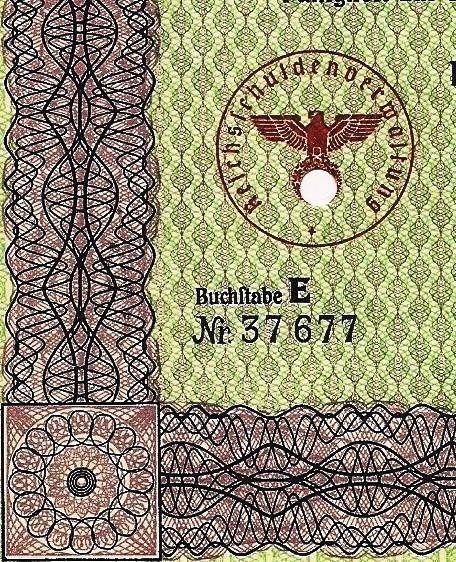  Germany Treasury Loan. 500 Reichsmarks  bond1936 with swastika-img-1