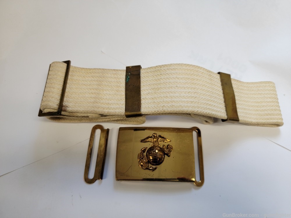 WW11 US Marine Corps Dress Belt and Buckle-img-3