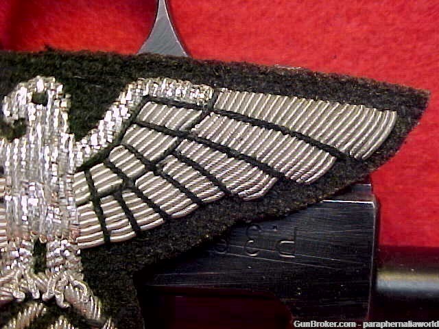 German Rare Early SS Officers Large CAPE Eagle Silver Bullion Drooped Wings-img-2