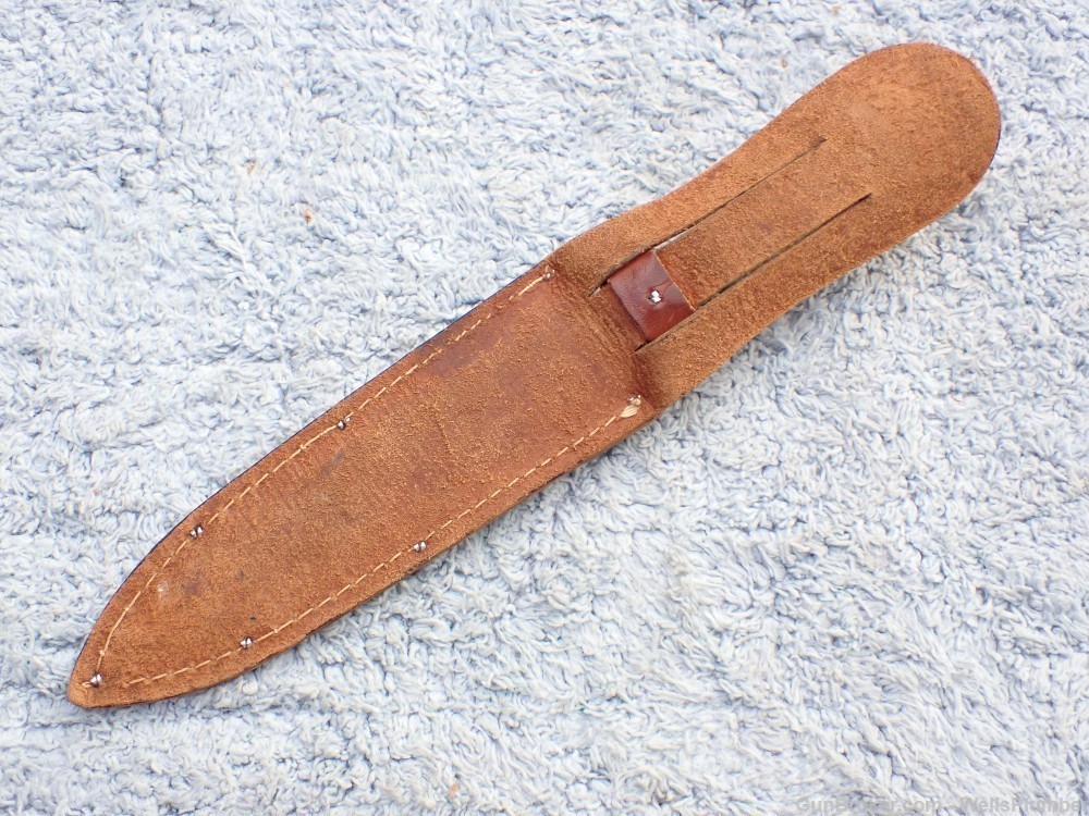 US WWII CASE 6" FIGHTING KNIFE UTILITY WITH ORIGINAL LEATHER SCABBARD-img-24