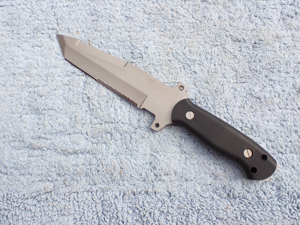 BUCK MODEL 189 INTREPID TANTO FIGHTING KNIFE WITH ORIGINAL SCABBARD-img-6