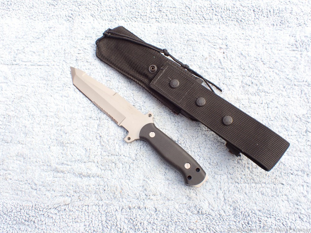BUCK MODEL 189 INTREPID TANTO FIGHTING KNIFE WITH ORIGINAL SCABBARD-img-4