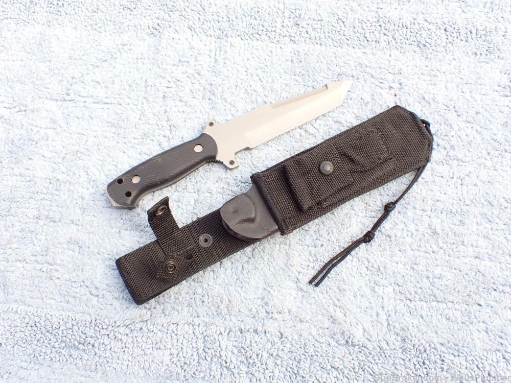 BUCK MODEL 189 INTREPID TANTO FIGHTING KNIFE WITH ORIGINAL SCABBARD-img-2