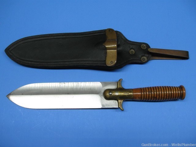 US SPRINGFIELD ARMORY MODEL 1890 INTRENCHING KNIFE WITH ORIGINAL SCABBARD-img-12