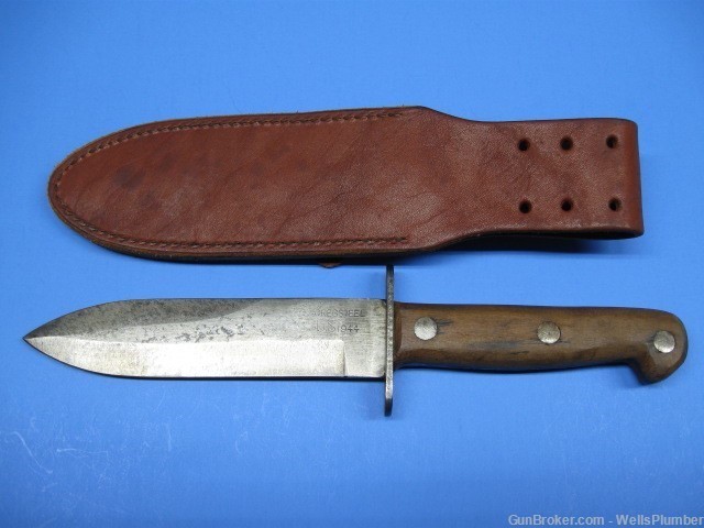 AUSTRALIAN WWII US COMMANDO KNIFE WITH SCABBARD US 1944 GREGSTEEL-img-20