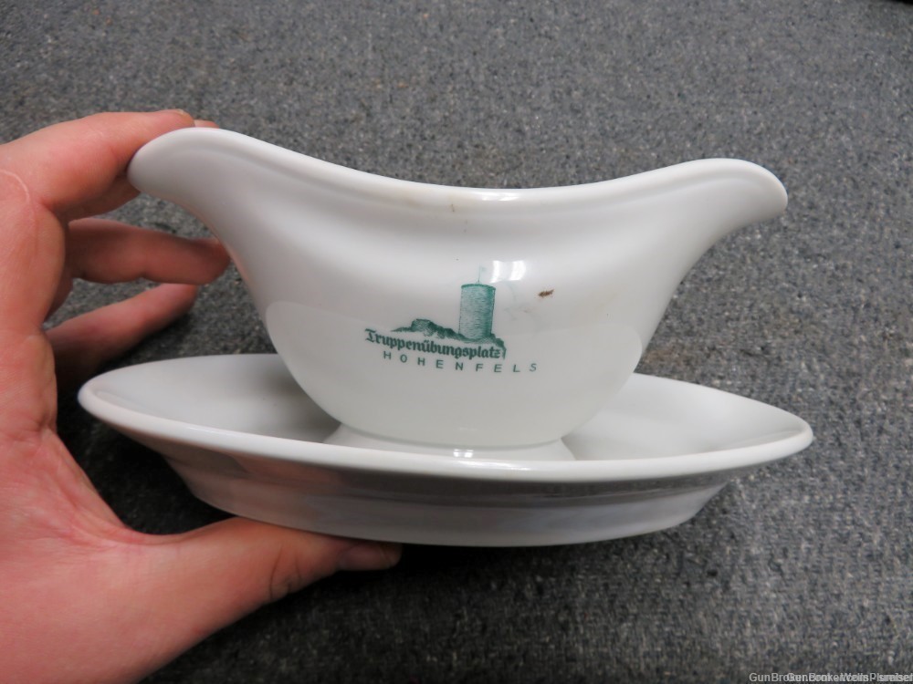 GERMAN WWII HOHENFELS MILITARY TRAINING AREA MESS HALL GRAVY SAUCE BOAT-img-4