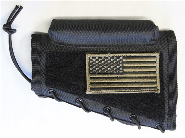 Black Cheek Rest + USA FLAG Patch For SAVAGE 10 11 111 12 110 25 Rifle-img-0