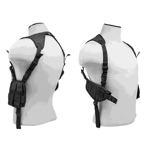 Black Shoulder Holster w/ Magazine Pouches fits 9mm S&W M&P Springfield XD-img-0