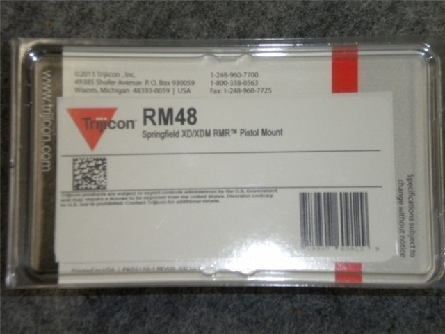 TRIJICON RM48 SPRINGFIELD  XD/XDM RMR PISTOL MOUNT-img-0