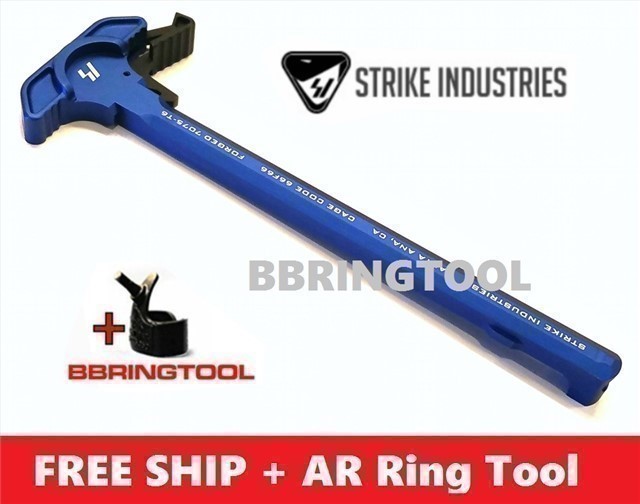 Strike Industries BLUE AR15 Charging Handle Extended Latch SI-ARCH-EL-BLUE-img-0