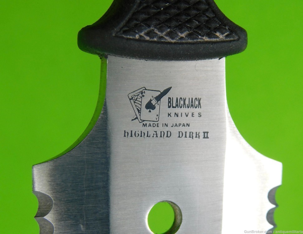 Vintage BlackJack Knives Highland Dirk II Push Dagger Knife w/ Sheath Box-img-2