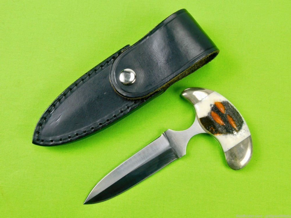 TAYLOR SETO Japan Push Knife Dagger w/ Sheath -img-0