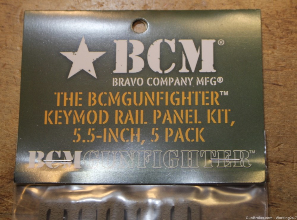 BCM­® KeyMod™ Rail Cover Kit, 5.5-inch FLAT DARK EARTH **(FIVE Pack!)**-img-1