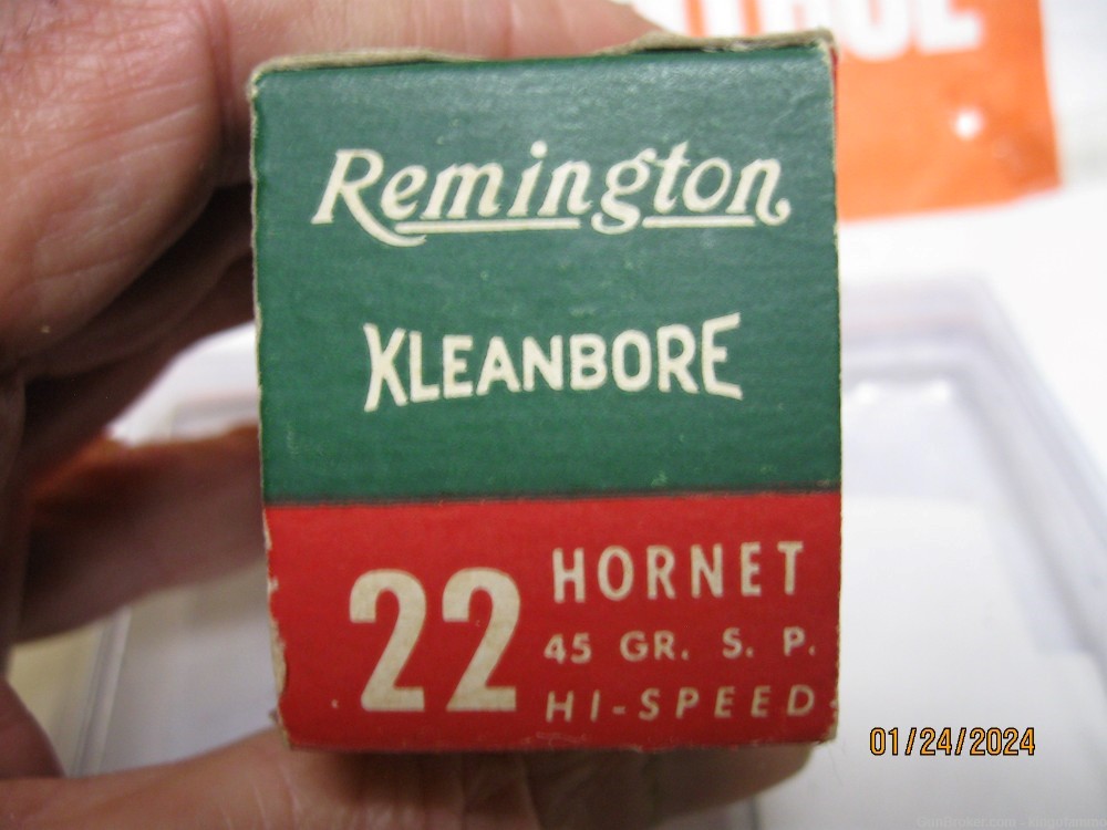 Rare Now Minty 50 rd Box 22 Hornet AIR FORCE SURVIVAL Remington Ammo-img-4