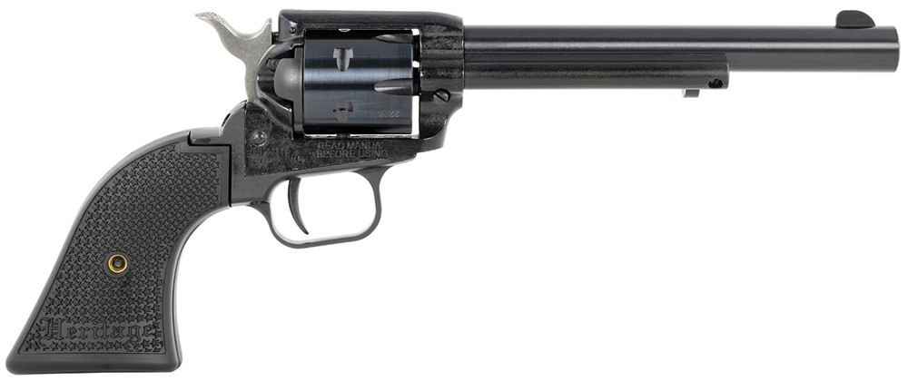 Heritage Mfg Rough Rider 22 LR/22 WMR Revolver 6.5 6 Shot Black Cerakote RR-img-0