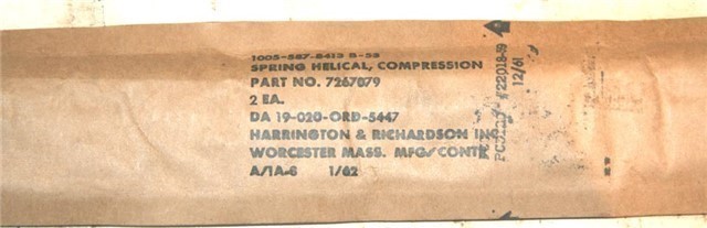M1a/M14 Op Rod Spring, NOS, H&R, Original USGI-img-1