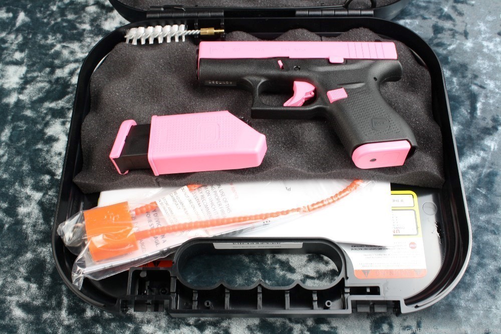 Glock 42 .380 ACP Cerakote Pink Sherbet Two Tone 6 Round-img-9