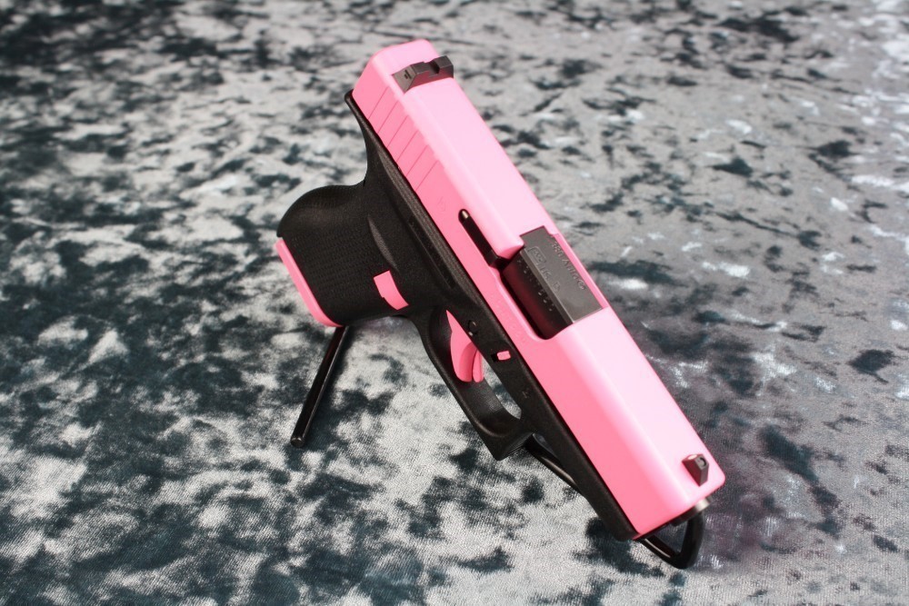 Glock 42 .380 ACP Cerakote Pink Sherbet Two Tone 6 Round-img-2