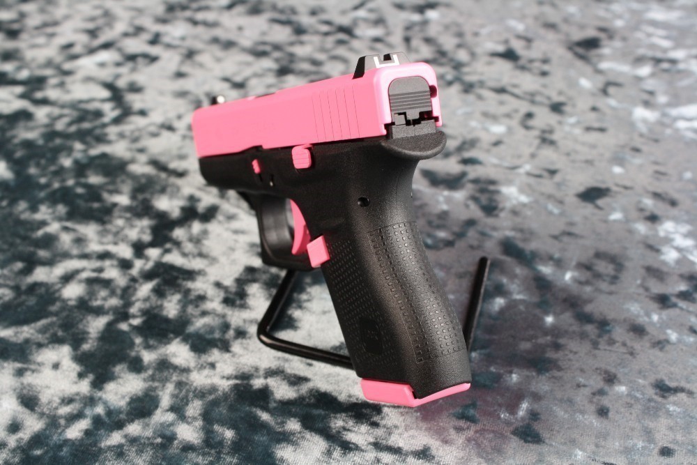 Glock 42 .380 ACP Cerakote Pink Sherbet Two Tone 6 Round-img-5
