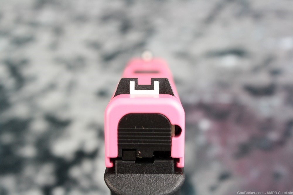Glock 42 .380 ACP Cerakote Pink Sherbet Two Tone 6 Round-img-6