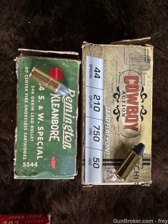 44 Special Ammo Early Vintage  Remington Mfg & Fiocchi Cowboy 100 Rnds ANIB-img-1