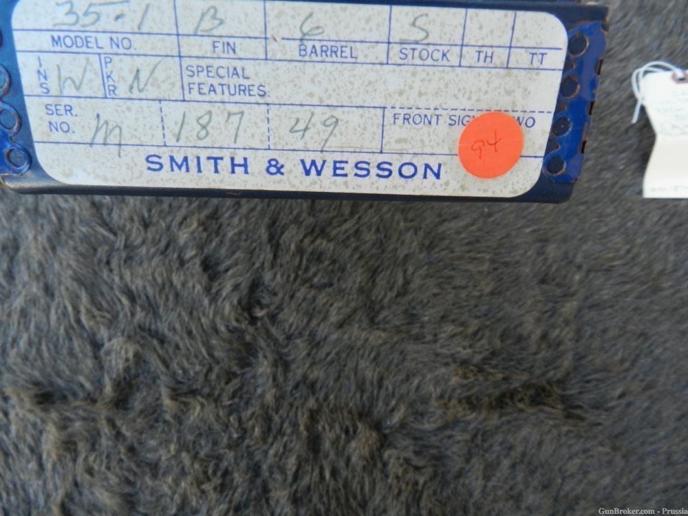 Smith & Wesson Model 35-1 22 Cal 6" Blue NIB-img-12