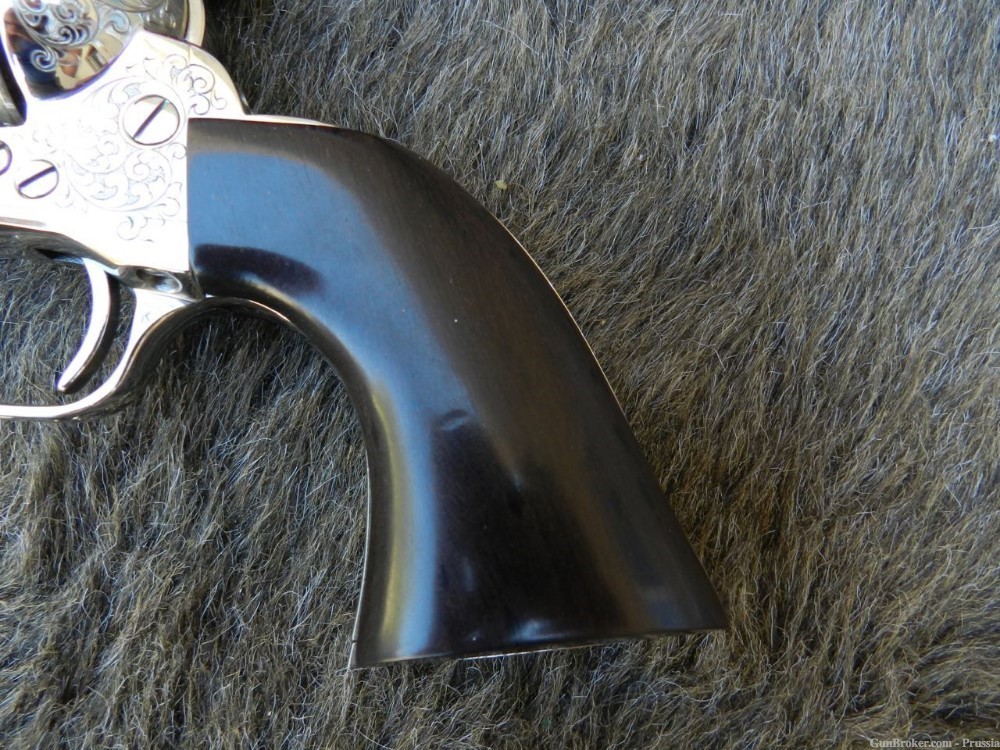 Colt SAA Buntline, 45 LC, 12" Nickel, C+ Master Engraved by Bobert Burt NIB-img-1