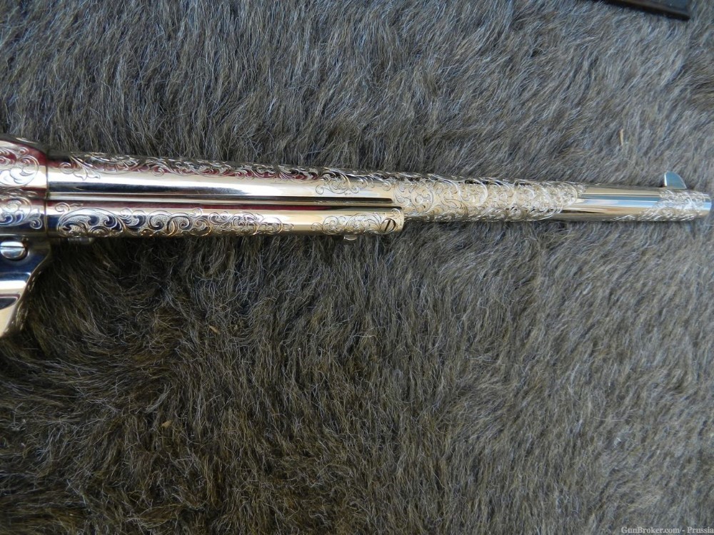 Colt SAA Buntline, 45 LC, 12" Nickel, C+ Master Engraved by Bobert Burt NIB-img-12