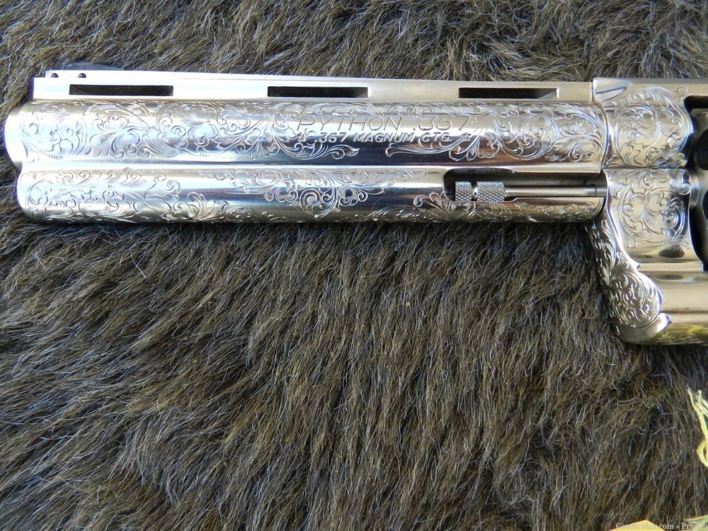 Colt Python 357 Magnum 6" Nickel D Factory Engraved NIB-img-14