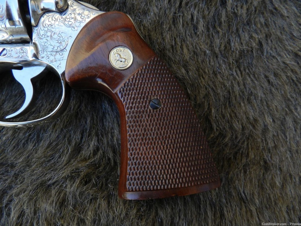 Colt Python 357 Magnum 6" Nickel D Factory Engraved NIB-img-2
